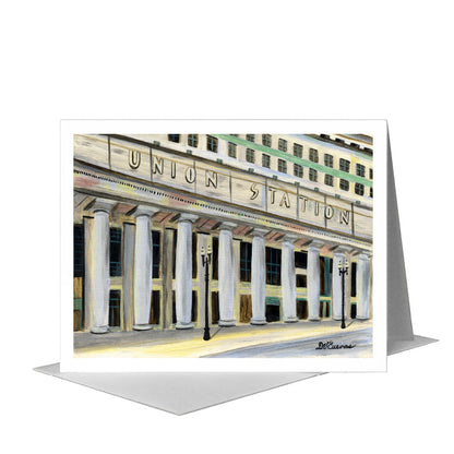 Union Station, Chicago, Greeting Card (#7523A) A2 Card Front, www.printedcanvas.com