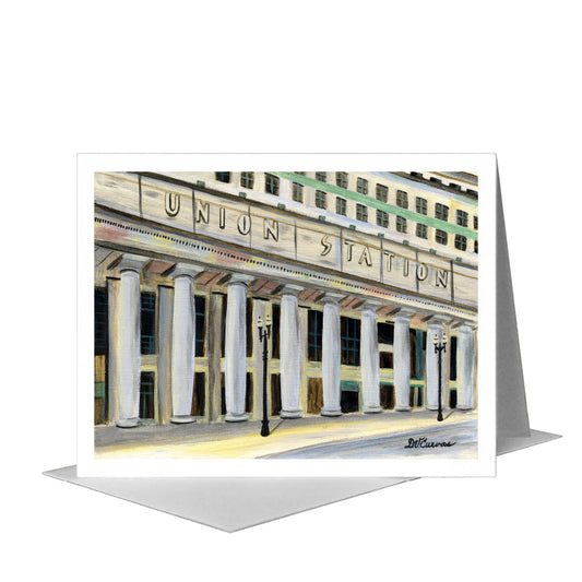 Union Station, Chicago, Greeting Card (#7523A) A2 Card Front, www.printedcanvas.com