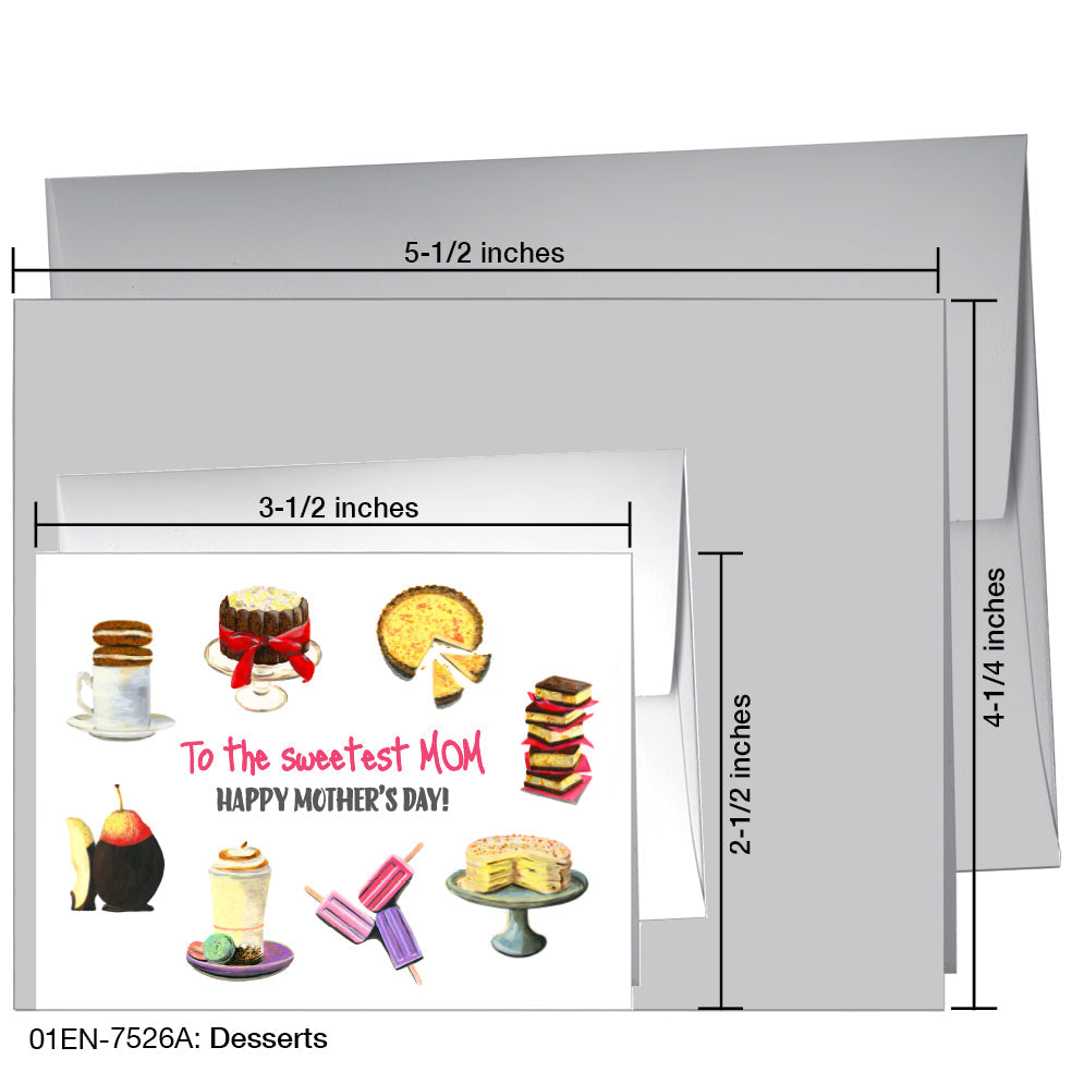 Desserts, Greeting Card (7526A), Enclosure, printedcanvas.com