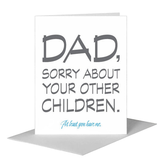 Dad, Greeting Card (#7527G) A2 Card Front, www.printedcanvas.com
