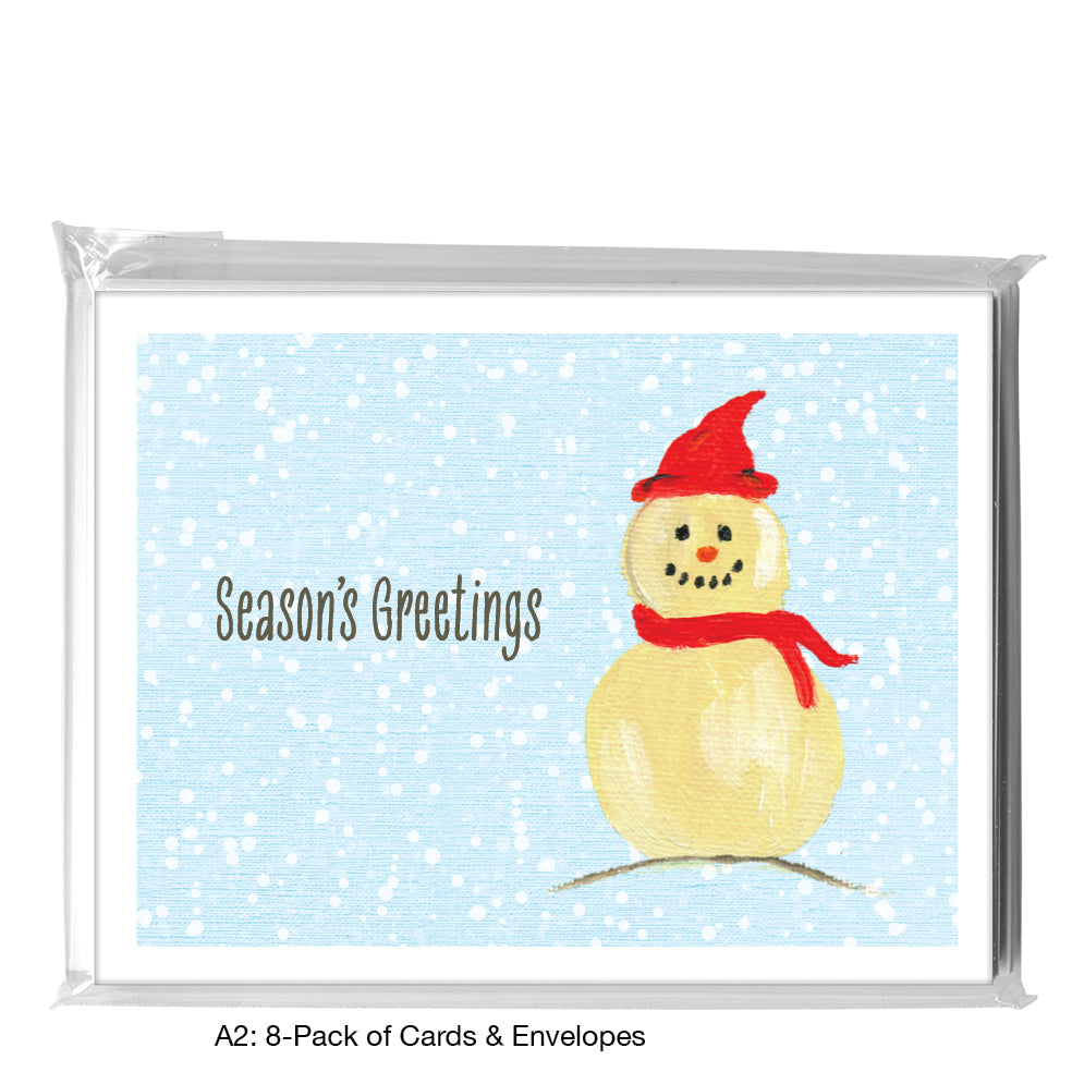 Snowman - Scarf, Greeting Card (7532A)