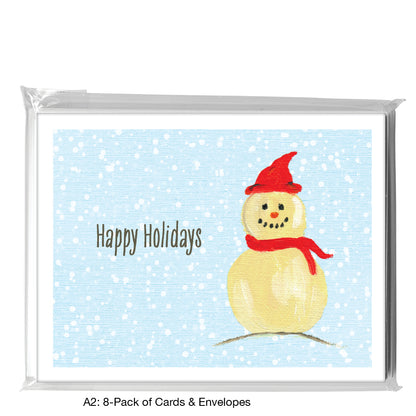 Snowman - Scarf, Greeting Card (7532B)