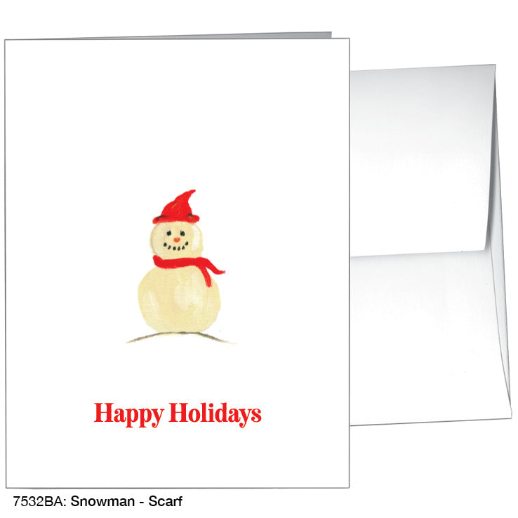Snowman - Scarf, Greeting Card (#7532BA)
