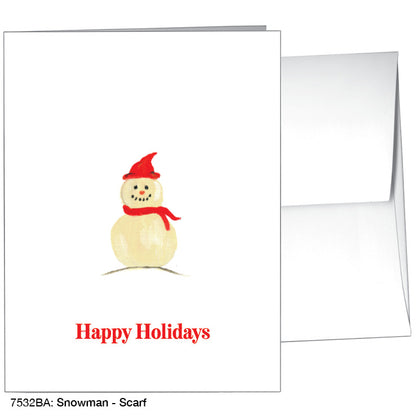 Snowman - Scarf, Greeting Card (#7532BA)