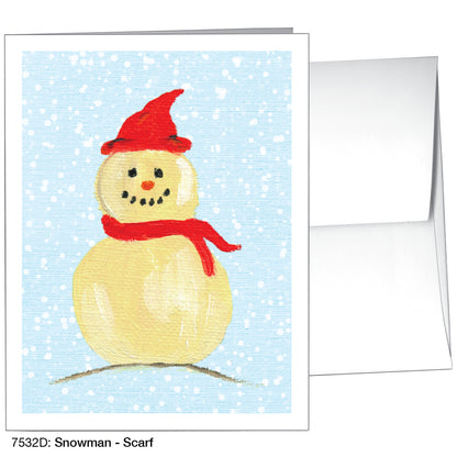 Snowman - Scarf, Greeting Card (7532D)