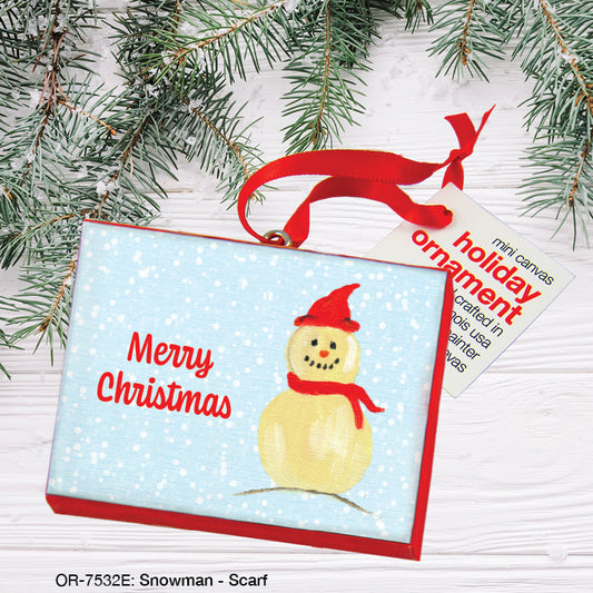 Snowman - Scarf, Ornament (OR-7532E), Front, printedcanvas.com