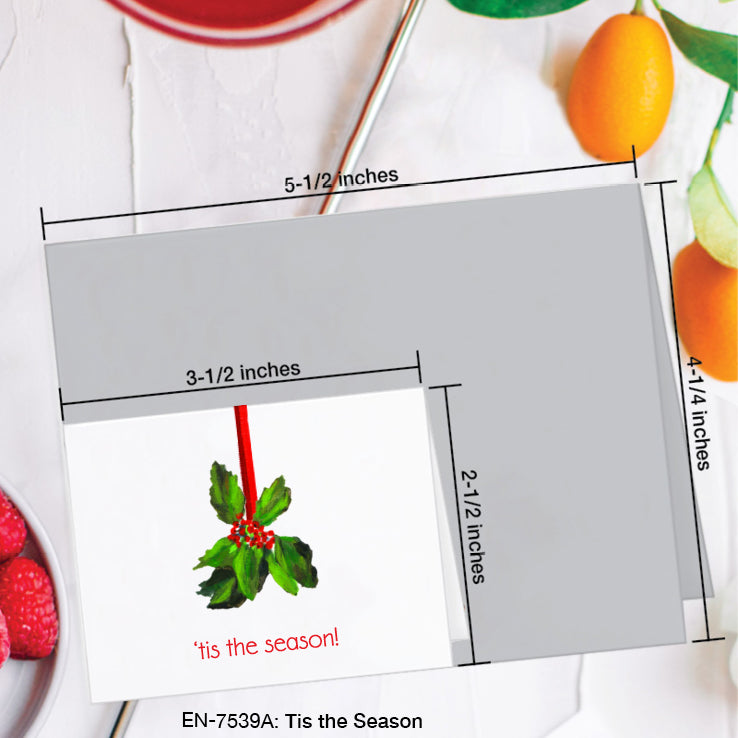 Tis the Season, Greeting Card (7539A), Enclosure Card, www.printedcanvas.com