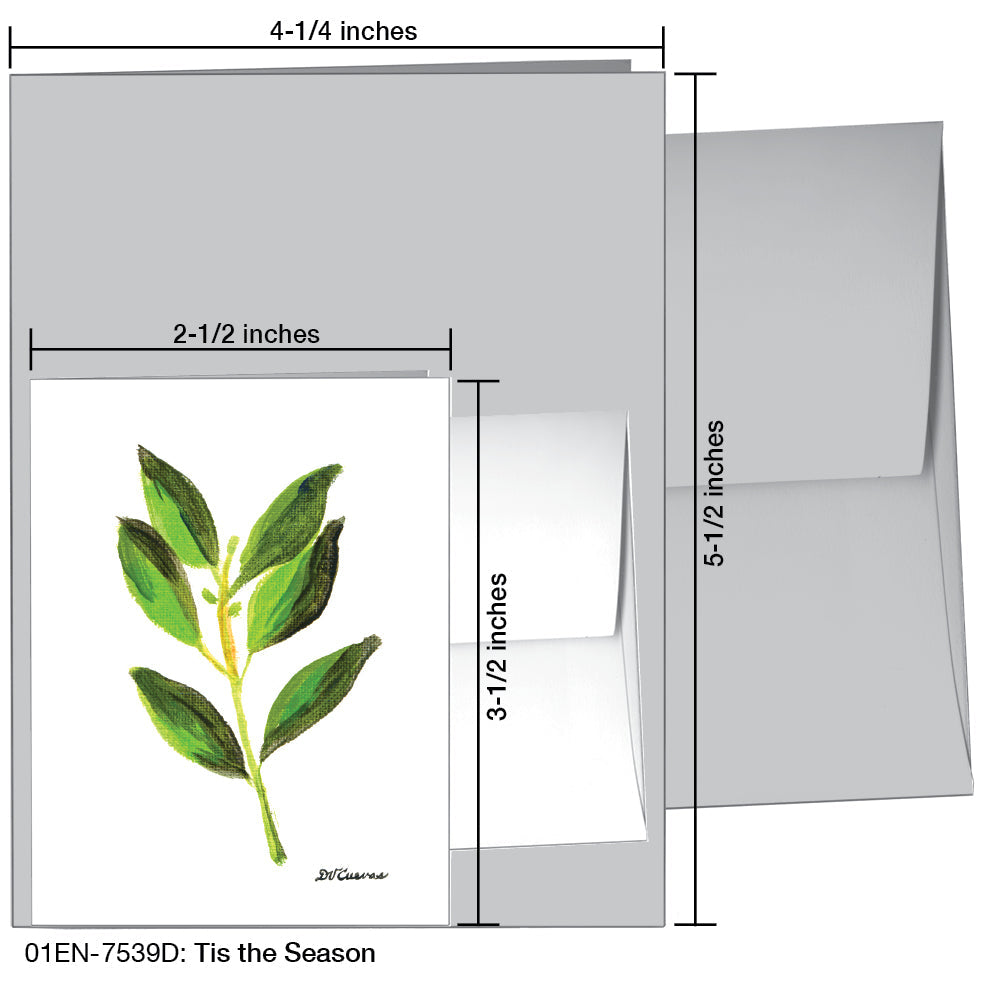 Tis The Season, Greeting Card (7539D), Enclosure, printedcanvas.com