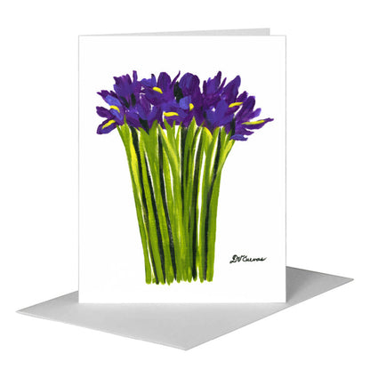 Bunch of Iris 3, Greeting Card (#7540A), A2 Card Front, www.printedcanvas.com
