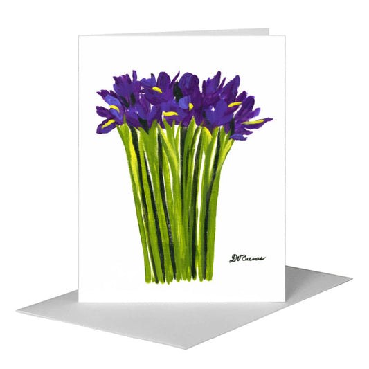 Bunch of Iris 3, Greeting Card (#7540A) A2 Card Front, www.printedcanvas.com