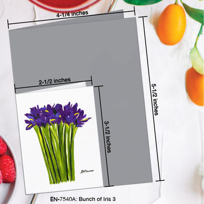 Bunch of Iris 3, Greeting Card (7540A), Enclosure Card, www.printedcanvas.com