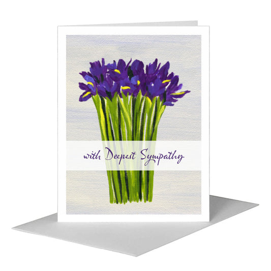 Bunch of Iris 3, Greeting Card (#7540B) A2 Card Front, www.printedcanvas.com