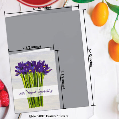 Bunch of Iris 3, Greeting Card (7540B), Enclosure, www.printedcanvas.com