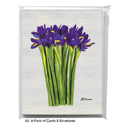 Bunch of Iris 3, Greeting Card (#7540C), 8-Pack, www.printedcanvas.com