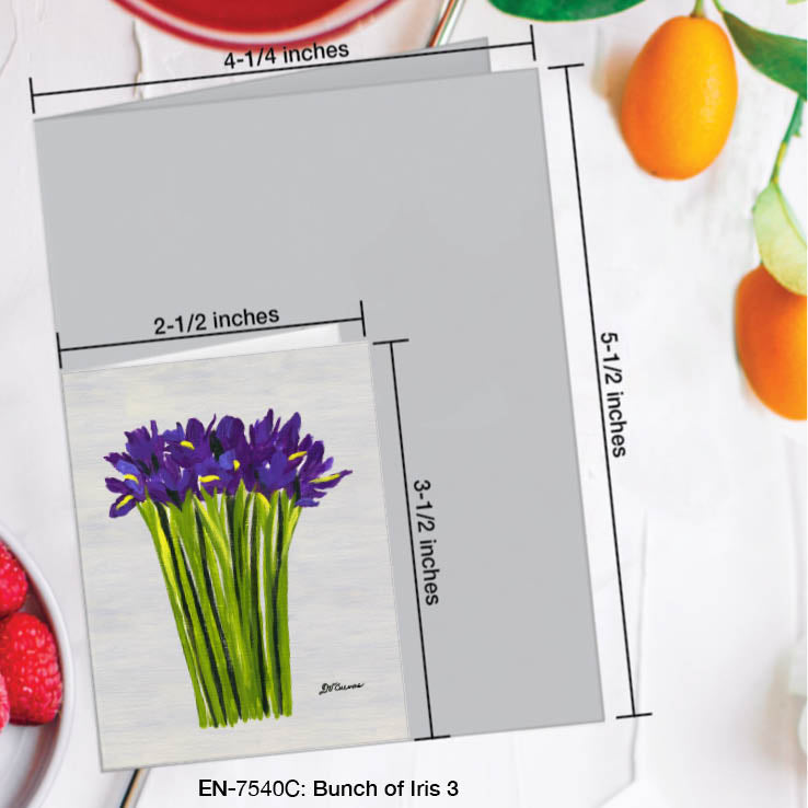 Bunch of Iris 3, Greeting Card (#7540C), Enclosure Card, www.printedcanvas.com