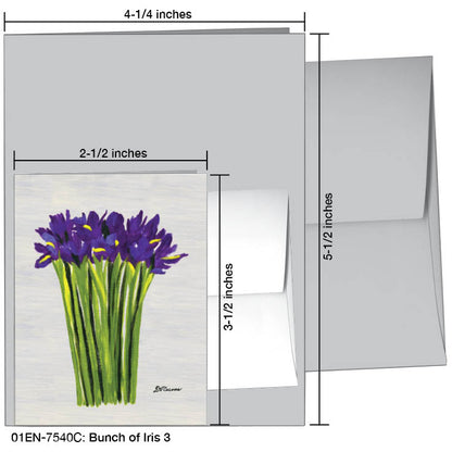 Bunch of Iris 3, Greeting Card (#7540C), Enclosure Card, www.printedcanvas.com