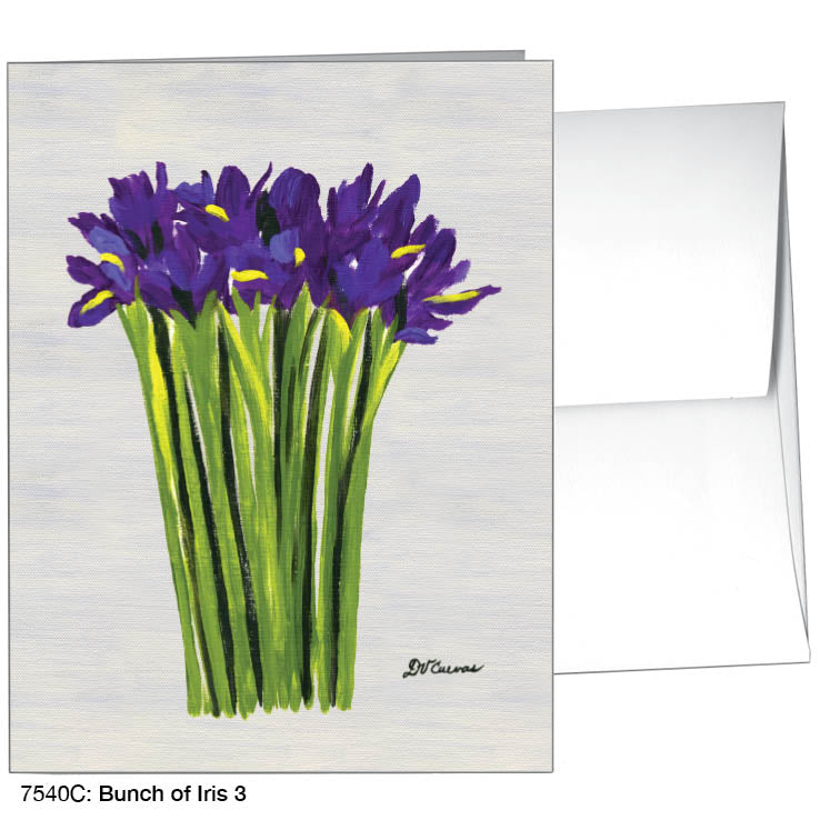 Bunch of Iris 3, Greeting Card (#7540C), A2 Card, www.printedcanvas.com