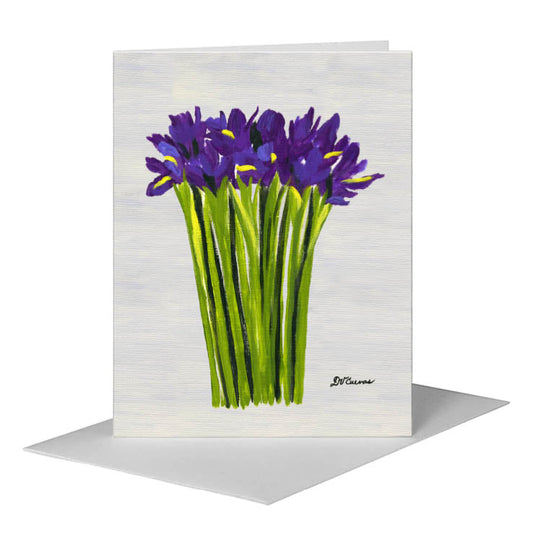 Bunch of Iris 3, Greeting Card (#7540C) A2 Card Front, www.printedcanvas.com