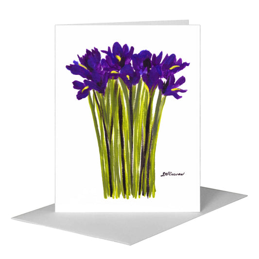 Bunch of Iris 2, Greeting Card (#7541A) A2 Card Front, www.printedcanvas.com