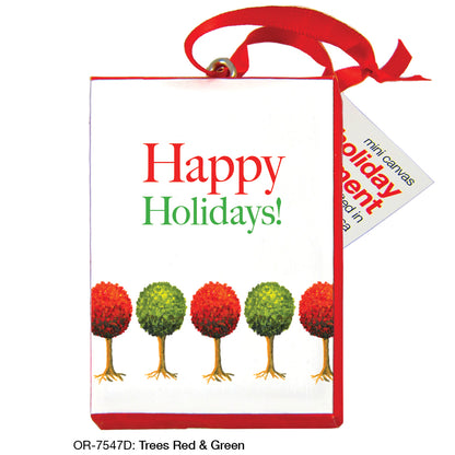 Trees Red & Green, Ornament (OR-7547D)