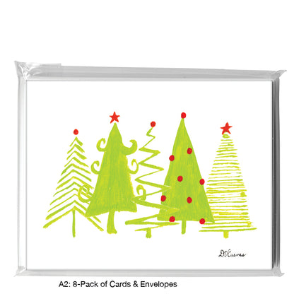 Trees with Ornaments, Greeting Card (#7548AA)