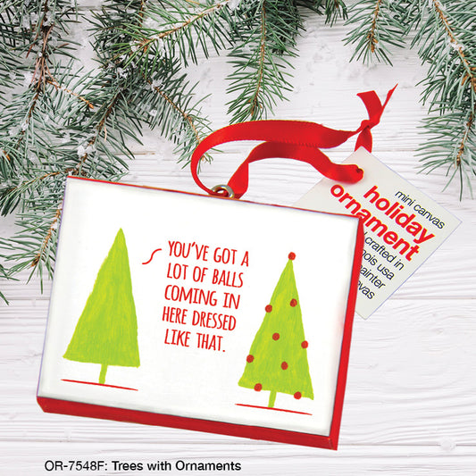 Trees With Ornaments, Ornament (OR-7548F), Front, printedcanvas.com