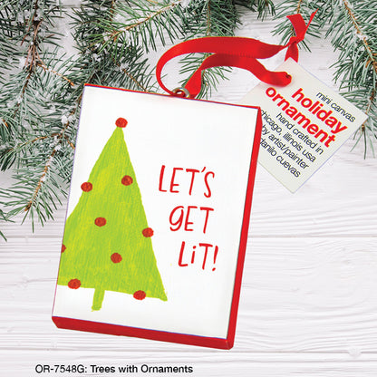 Trees With Ornaments, Ornament (OR-7548G), Front, printedcanvas.com