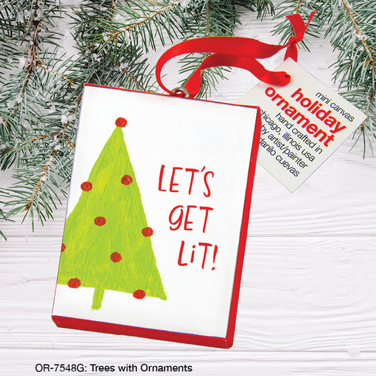 Trees With Ornaments, Ornament (OR-7548G), Front, printedcanvas.com