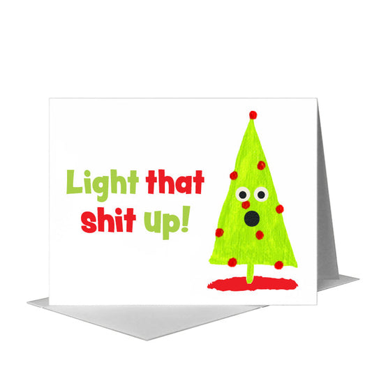 Trees with Ornaments, Greeting Card (#7548H) A2 Card Front, www.printedcanvas.com