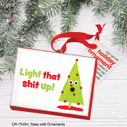 Trees with Ornaments, Ornament (OR-7548H), Ornament Front, www.printedcanvas.com