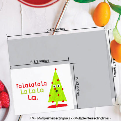 Trees with Ornaments, Greeting Card (7548K), Enclosure Card, www.printedcanvas.com