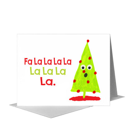 Trees with Ornaments, Greeting Card (#7548K) A2 Card Front, www.printedcanvas.com