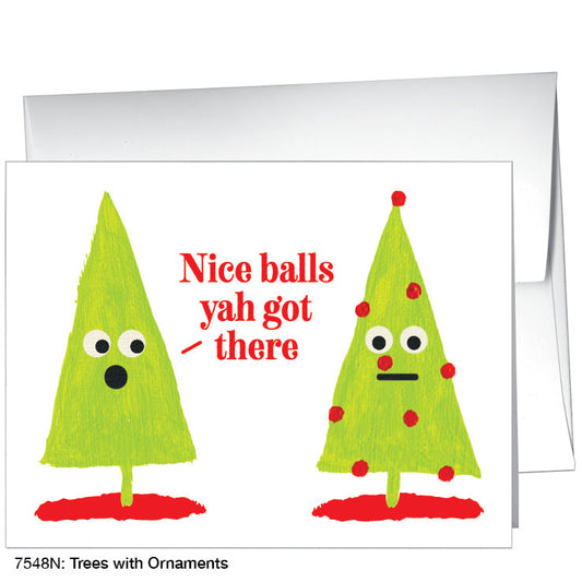 Trees with Ornaments, Greeting Card (7548N)