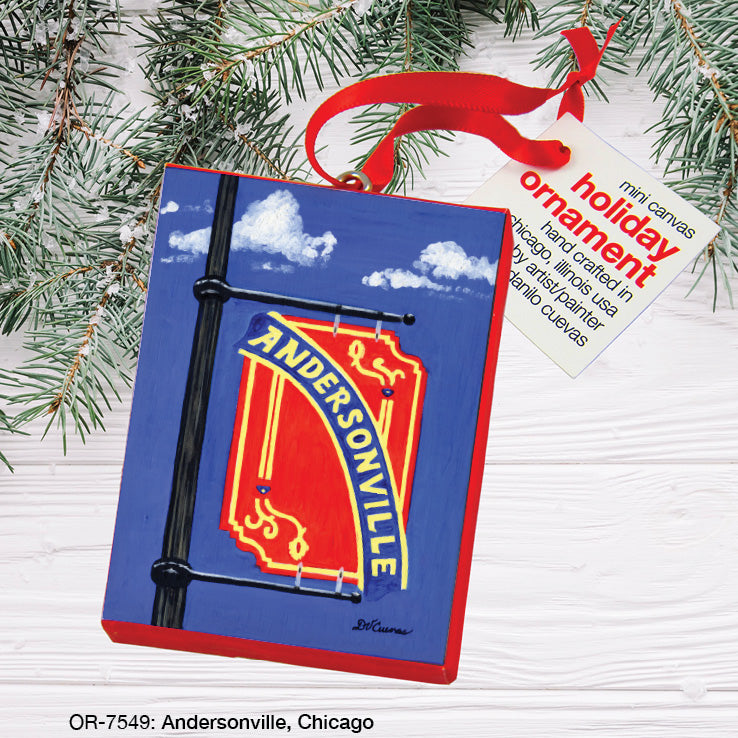Andersonville, Chicago, Ornament (OR-7549), Front, printedcanvas.com