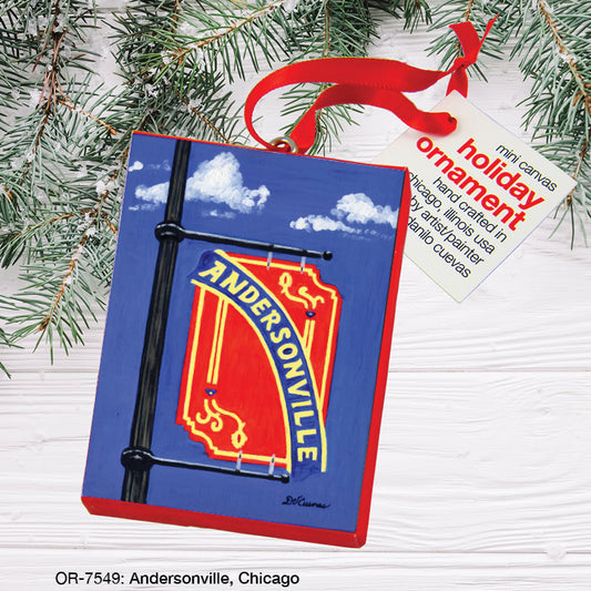 Andersonville, Chicago, Ornament (OR-7549), Front, printedcanvas.com