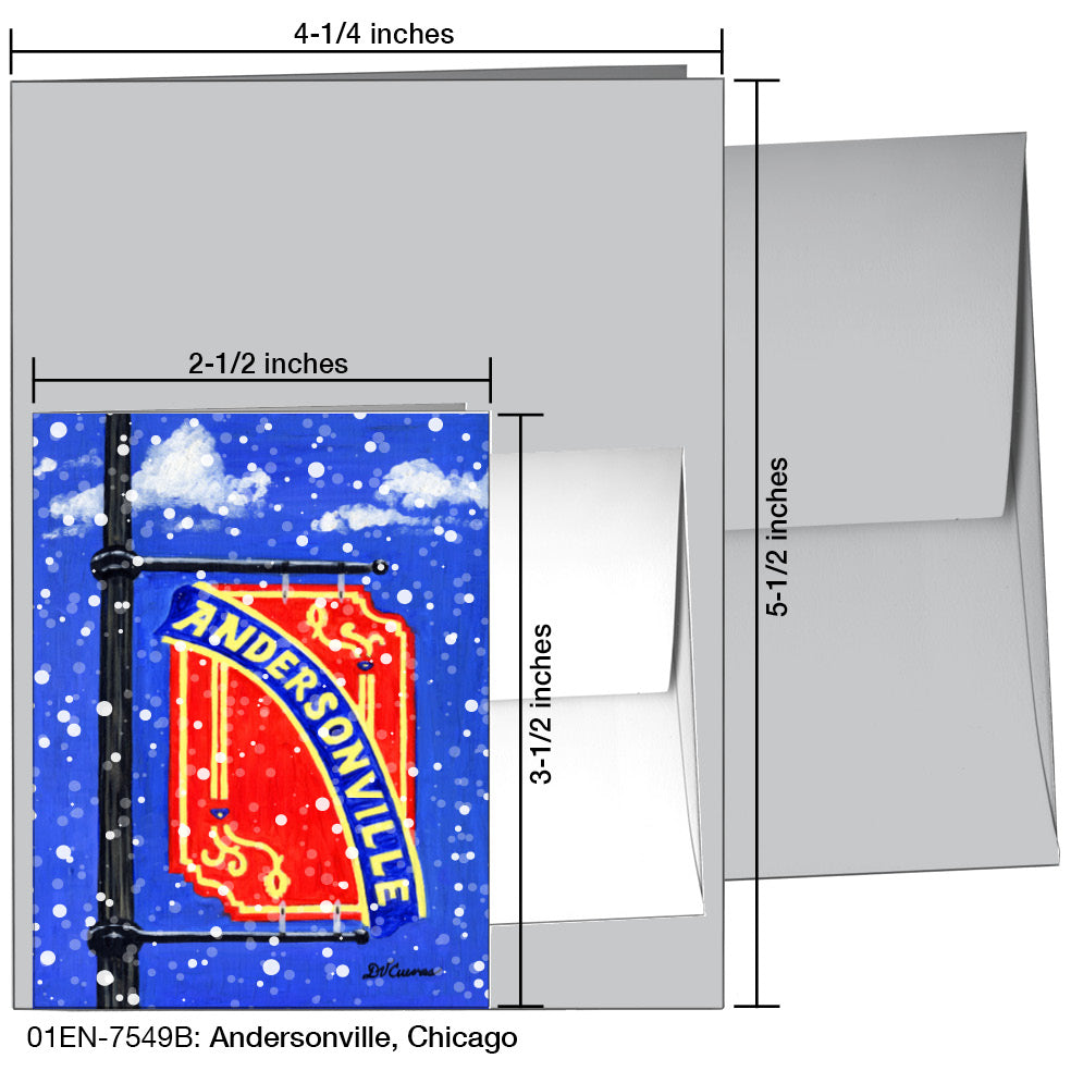 Andersonville, Chicago, Greeting Card (7549B), Enclosure, printedcanvas.com
