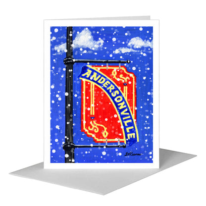 Andersonville, Chicago, Greeting Card (#7549B) A2 Card Front, www.printedcanvas.com