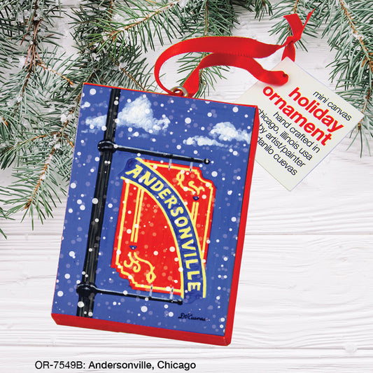 Andersonville, Chicago, Ornament (OR-7549B), Front, printedcanvas.com