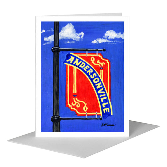 Andersonville, Chicago, Greeting Card (#7549A) A2 Card Front, www.printedcanvas.com