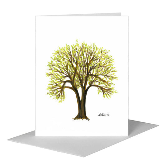 Seasons Tree Twin, Greeting Card (#7550A) A2 Card Front, www.printedcanvas.com