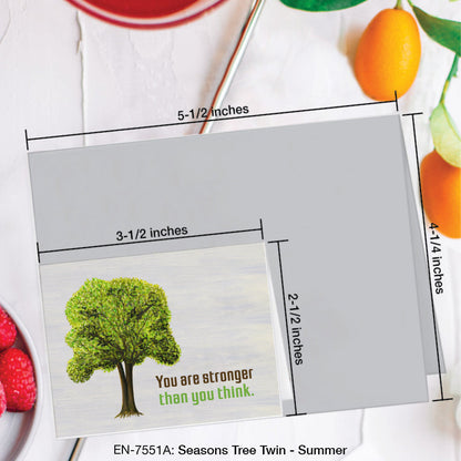 Seasons Tree Twin, Greeting Card (#7551A)