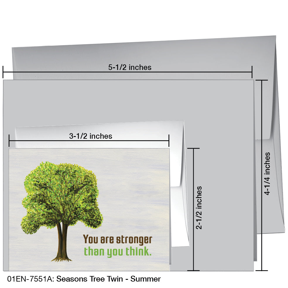 Seasons Tree Twin, Greeting Card (#7551A)