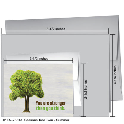 Seasons Tree Twin, Greeting Card (#7551A)