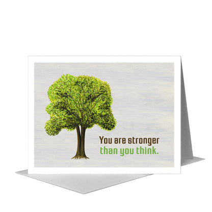 Seasons Tree Twin, Greeting Card (#7551A) A2 Card Front, www.printedcanvas.com