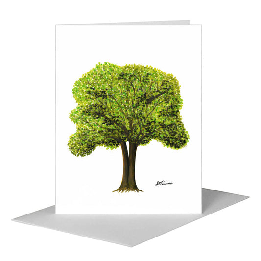 Seasons Tree Twin, Greeting Card (#7551B) A2 Card Front, www.printedcanvas.com