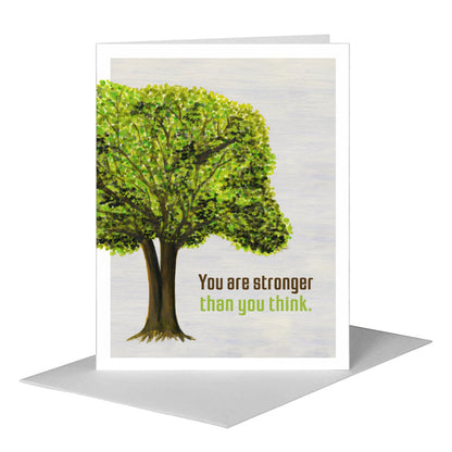 Seasons Tree Twin, Greeting Card (#7551C), A2 Card Front, www.printedcanvas.com