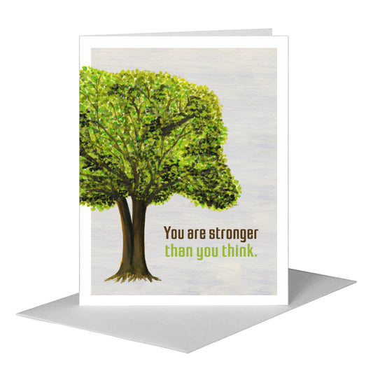 Seasons Tree Twin, Greeting Card (#7551C) A2 Card Front, www.printedcanvas.com