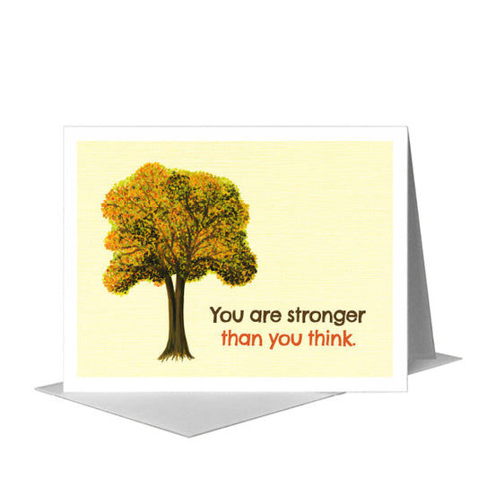 Seasons Tree Twin, Greeting Card (#7552A) A2 Card Front, www.printedcanvas.com