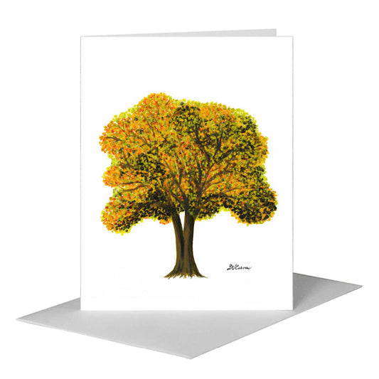 Seasons Tree Twin, Greeting Card (#7552C) A2 Card Front, www.printedcanvas.com