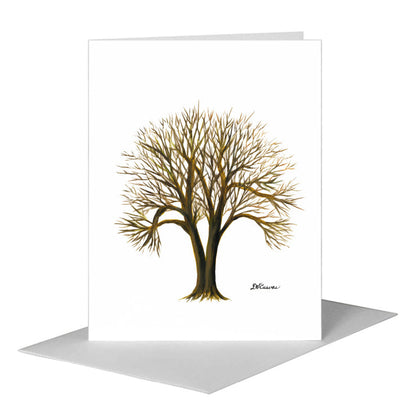 Seasons Tree Twin, Greeting Card (#7553A) A2 Card Front, www.printedcanvas.com